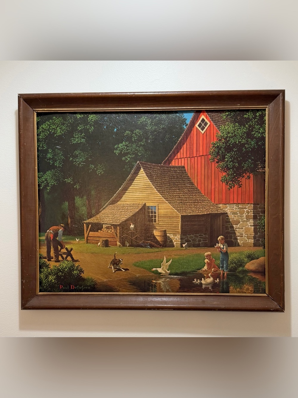 Vintage Farmhouse Art print “Memories” by Paul Detlefsen